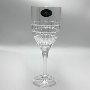 New Ralph Lauren Cocktail Party One Lead Crystal Glass Wine Water Goblet Germany